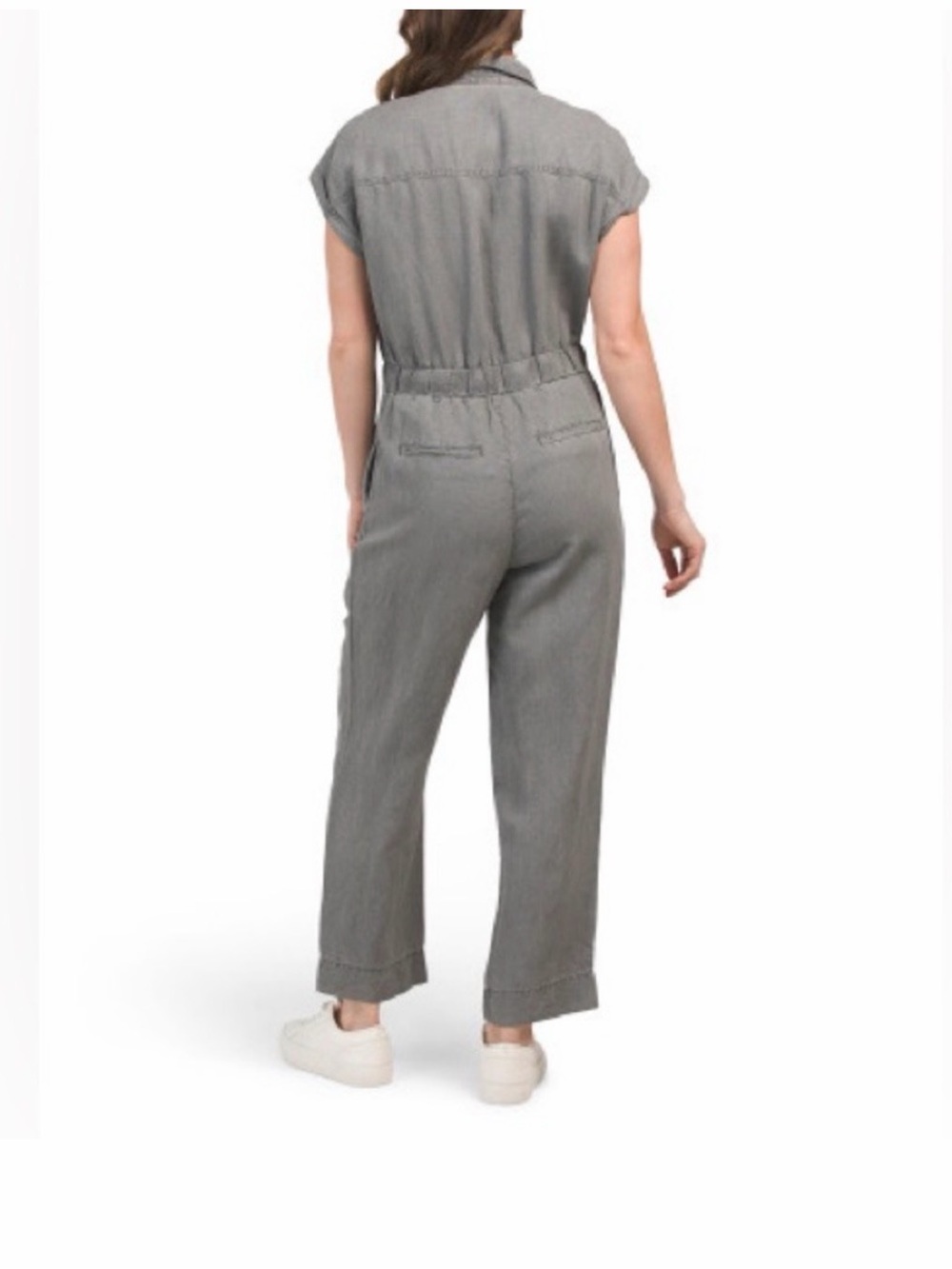 EUC - Nicole Miller New York size 14 washed charcoal grey jumpsuit. - Picture 2 of 7